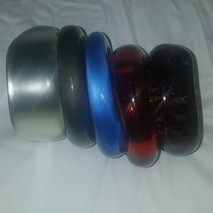 5 Acrylic bangle bracelets